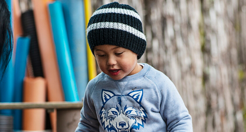 Generic kauri kids young boy in beanie hat