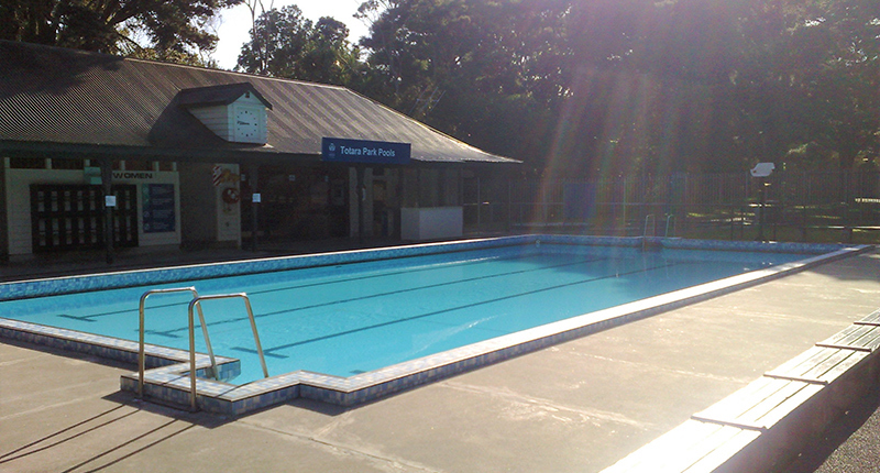 photo of pool at totara park