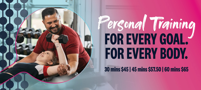 Personal Training Offer - 30 mins for $45, 45 mins for $57.50, 60 mins for $65 